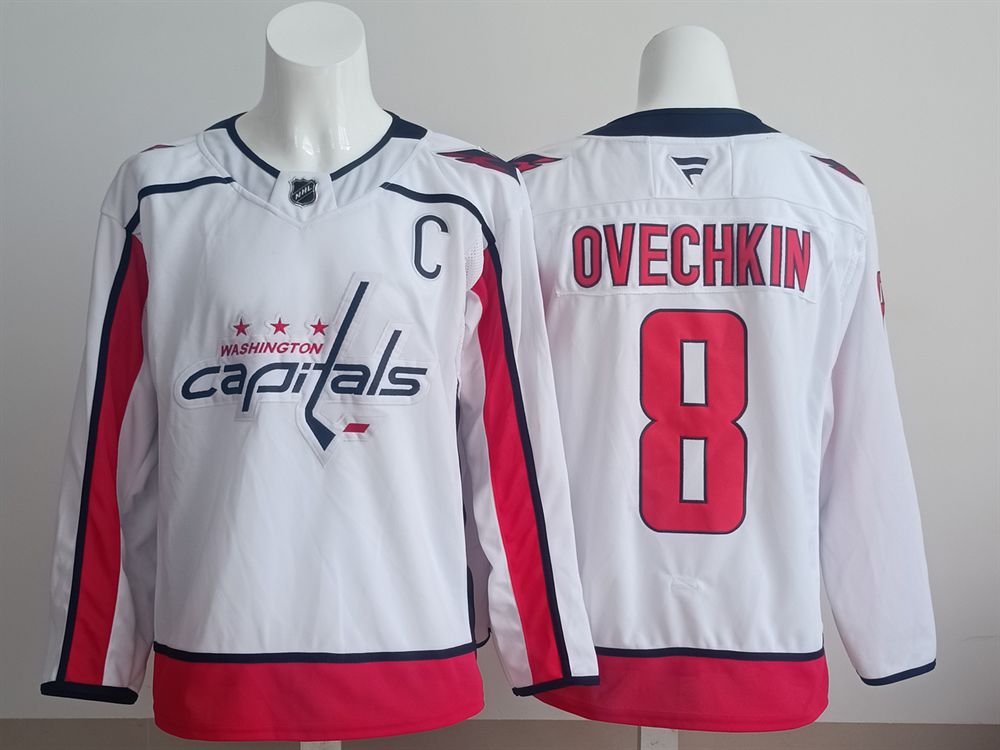 Men 2025 Washington Capitals #8 Ovechkin White Fanatics Home Premium NHL Jersey style 1->toronto maple leafs->NHL Jersey